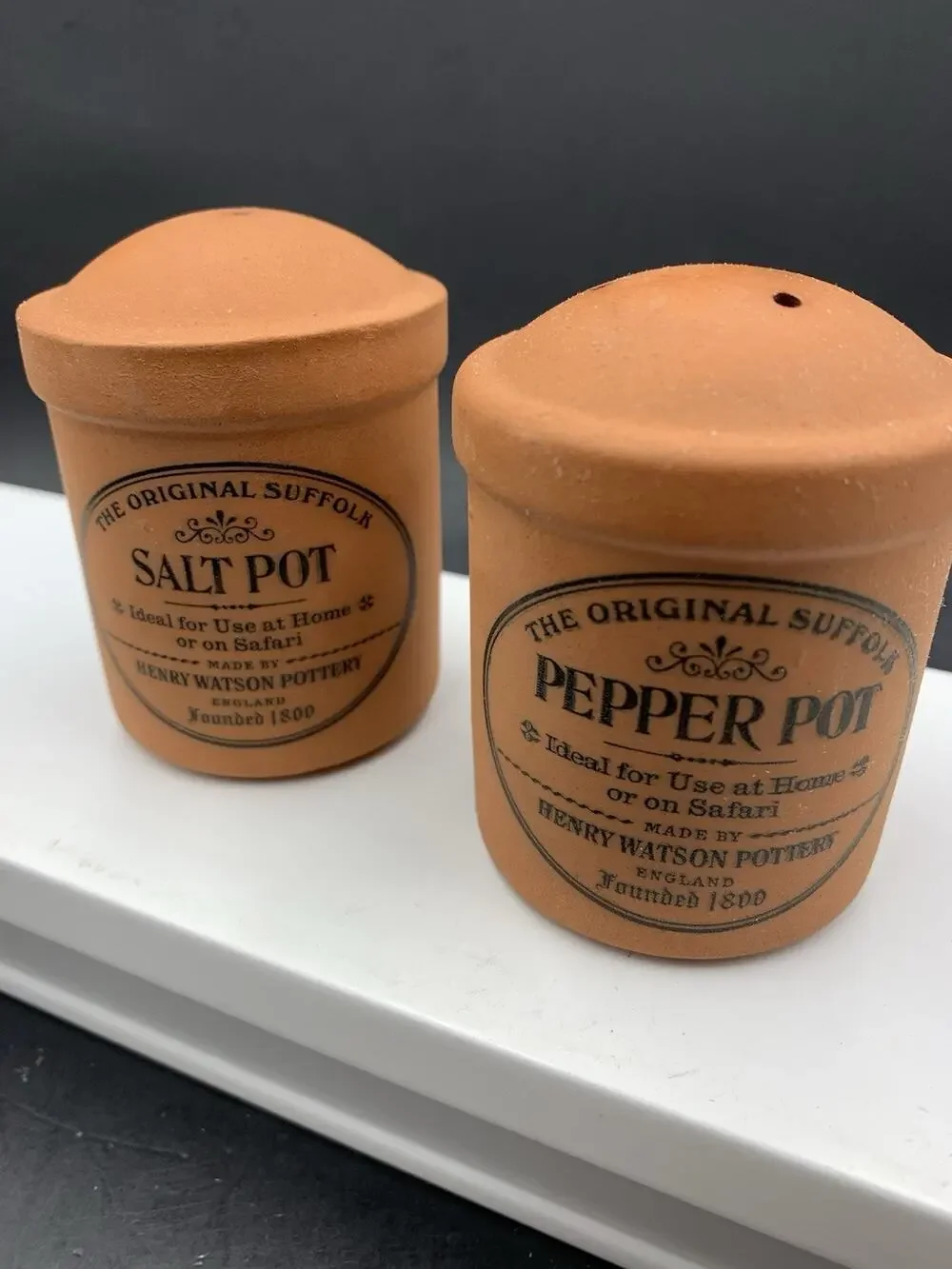 Henry Watson The Original Suffolk England Salt & Pepper Shakers